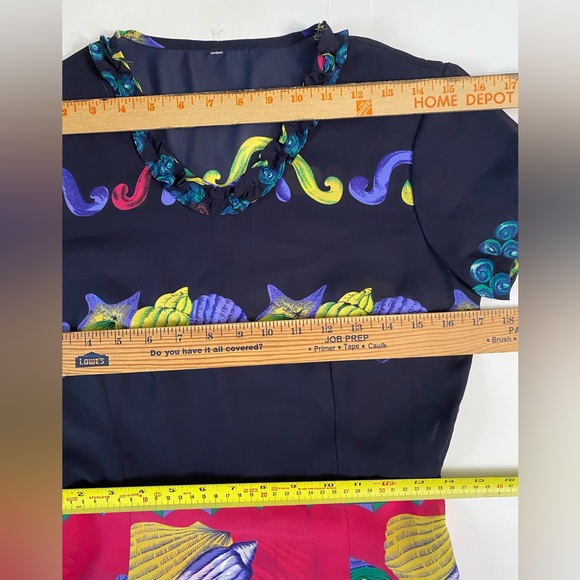 Handmade Pleated Dress Seashell theme Short sleeve - Picture 8 of 13